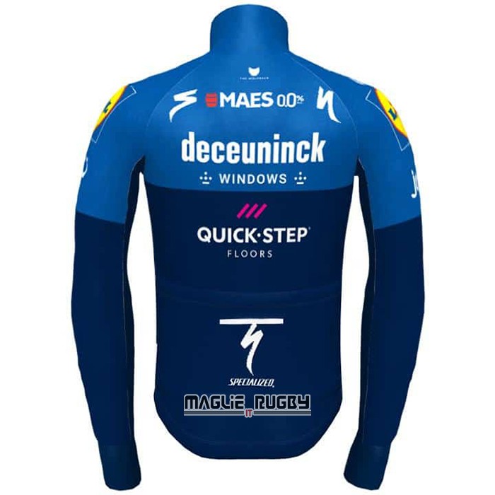 Maglia Deceuninck Quick Step Manica Lunga 2021 Blu